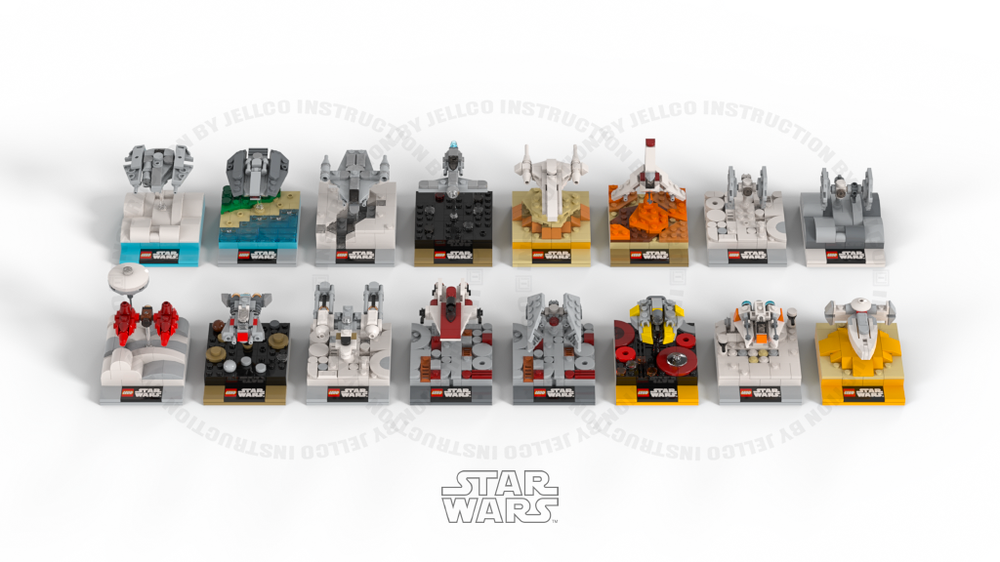 Lego Ultramicro Diorama : Starfighters & Spaceship 46 PART III