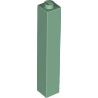 Lego Brick 1 x 1 x 5 with Solid Stud / Sand Green