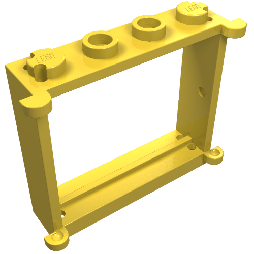 Lego Window 1 x 4 x 3 / Yellow