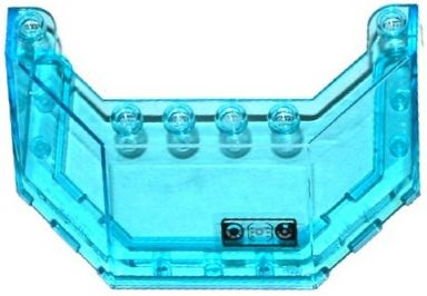 Lego Windscreen 5 x 8 x 2 with 3 Gauges Pattern (Sticker) - Set 70169 / Trans-Light Blue