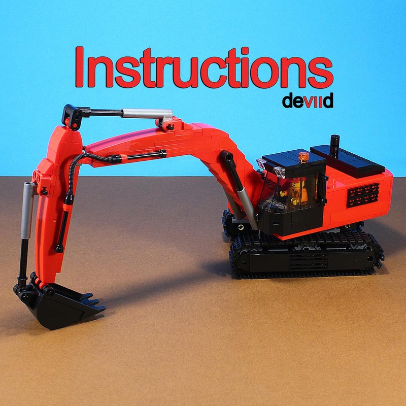 Lego Red Excavator