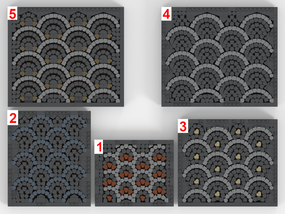 Lego Fan Pattern Cobblestone