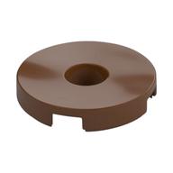 Lego Tile Round 2 x 2 with Hole / Reddish Brown
