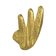 Lego Weapon Bladed Claw Spread / Pearl Gold