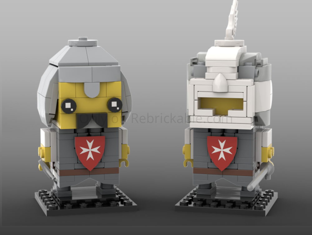 Lego White yellow castle knights brickheadz