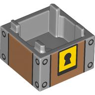 Lego Container Box 2 x 2 x 1 Reinforced Bottom with Chest, Lock print