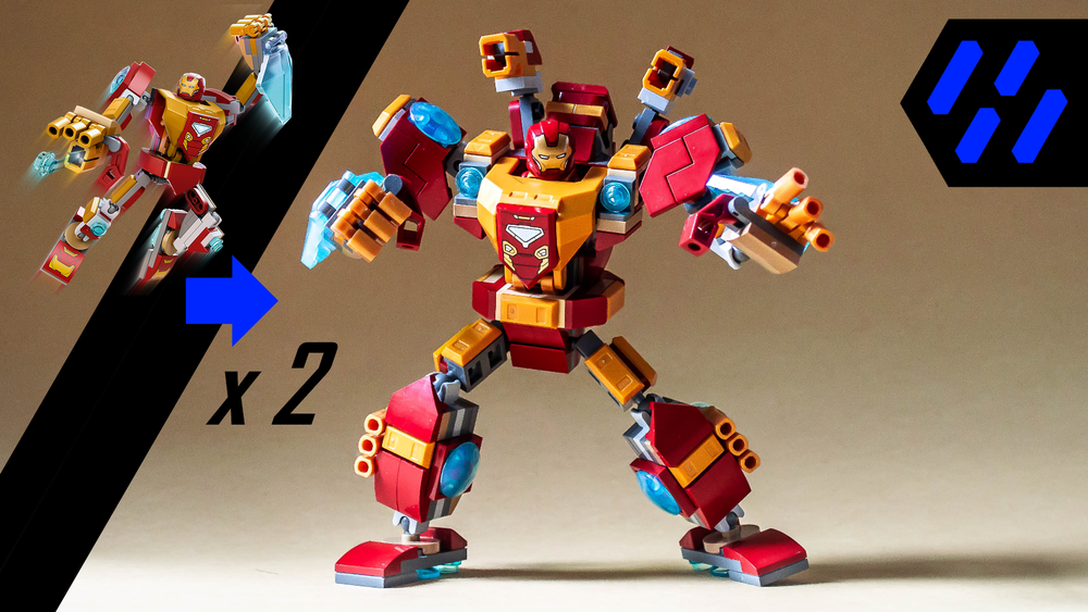 Lego 76203 x 2 Iron Man Mech Armor Upgrade