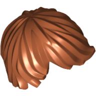 Lego Hair Tousled with Side Part / Dark Orange