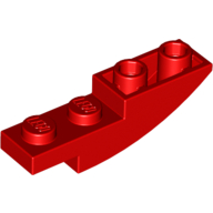 Lego Brick Curved Inverted 4 x 1 / Red