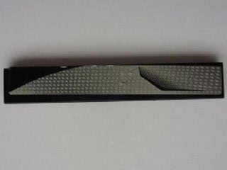 Lego Tile 1 x 6 with Silver Panel and Air Outlet Pattern Model Right Side (Sticker) - Set 8132 / Black