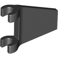 Lego Flag 2 x 2 Trapezoid with Flared Area between Clips / Black