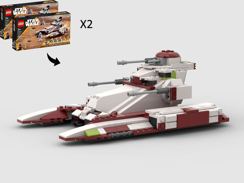 Lego TX-130 Super Saber-Class Republic Fighter Tank – Alternate Build of 2 x 75342