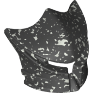 Lego Headwear Accessory Visor Fanciful for Vladek Minifig / Speckle Black-Silver