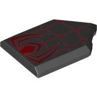 Lego Tile Special 2 x 3 Pentagonal with Red Spider and Webbing Print