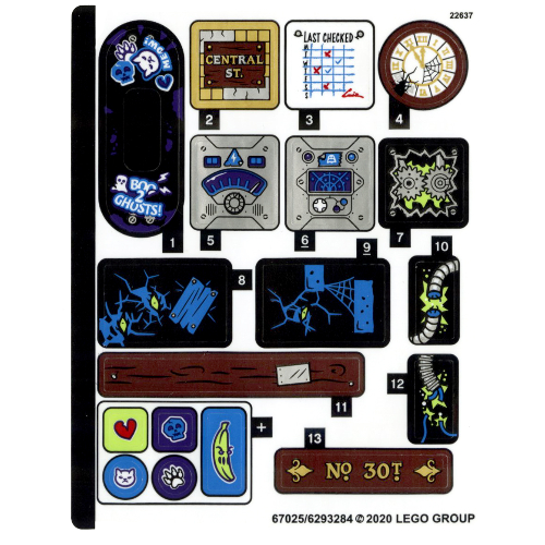 Lego Sticker Sheet for Set 70430-1 / [No Color/Any Color]