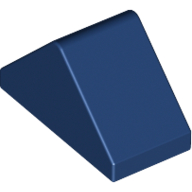Lego Brick Sloped 45° 2 x 1 Double with Inside Stud Holder / Dark Blue