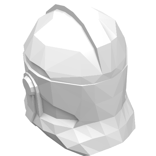 Lego Helmet Clone Trooper Phase 2, Closed Front [Plain] / White