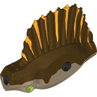 Lego Animal Body Part, Dinosaur, Spinosaurus Body with Dark Tan Belly, Bright Light Orange Markings print