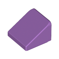 Lego Brick Sloped 30° 1 x 1 x 2/3 (Cheese Slope) / Medium Lavender