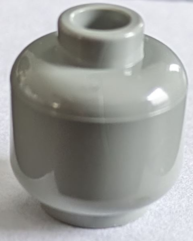 Lego Minifigure, Head (Plain) / Light Gray