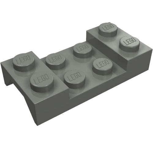 Lego Wheel Arch, Mudguard 2 x 4 Studded / Dark Bluish Gray