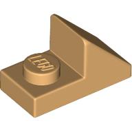 Lego Brick Sloped 45° 2 x 1 with 2/3 Cutout [New Version] / Warm Tan