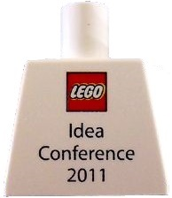 Lego Torso LEGO Idea Conference 2011 Pattern / White