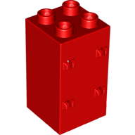 Lego Duplo Building Wall 2 x 2 x 3 with Four Hinges / Red