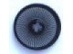 Lego Technic, Disk 3 x 3 with Black and Silver Mesh Pattern (Sticker) - Sets 10020 / 10133 / 10219 / Black