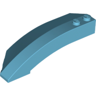 Lego Brick Wedged, Curved 8 x 3 x 2 Open Right / Medium Azure