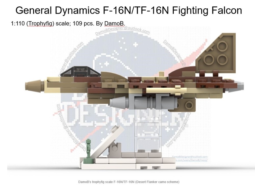Lego US Navy General Dynamics F-16N Fighting Falcon 'Desert Flanker'
