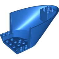 Lego Aircraft Fuselage Curved Aft Section 6 x 10 Bottom / Blue