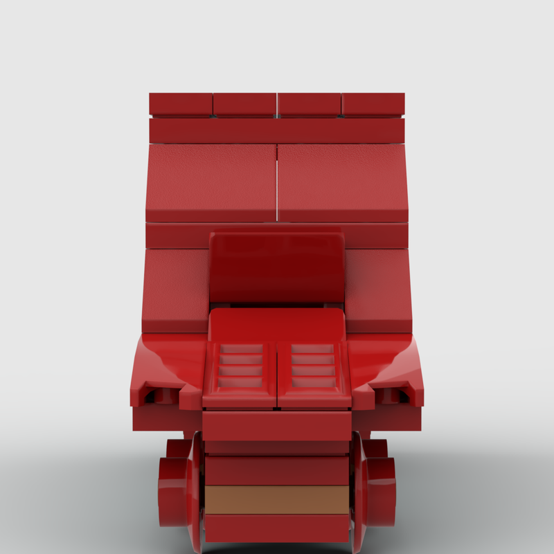 Lego all red narrow gauge locomotive