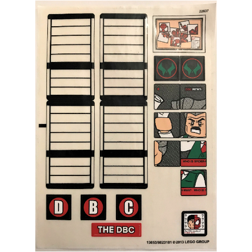 Lego Sticker Sheet for Set 76005-1 / [No Color/Any Color]