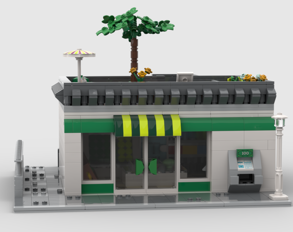 Lego Grocery Store with Rooftop Garden