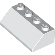 Lego Brick Sloped 45° 2 x 4 / White