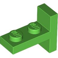 Lego Bracket 1 x 2 with 1 x 2 Vertical Studs / Bright Green