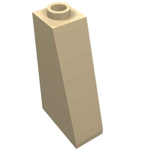 Lego Brick Sloped 75° 2 x 1 x 3 with Open Stud / Tan