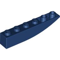 Lego Brick Curved Inverted 6 x 1 / Dark Blue
