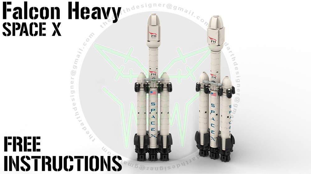 Lego SPACE X | Falcon Heavy - 1:300 Scale