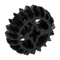 Lego Technic Gear 20 Tooth Double Bevel with Axle Hole Type 2 [X Opening] / Black