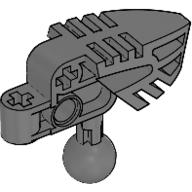 Lego Large Figure Head Connector Block (Vahki) / Dark Bluish Gray