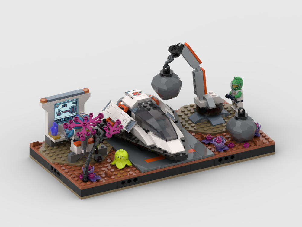 Lego Display for set 60429 - Spaceship and Asteroid Discovery