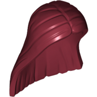 Lego Hair Long and Straight, Center Parted / Dark Red