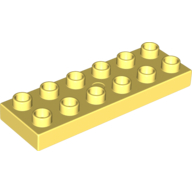 Lego Duplo Plate 2 x 6 / Bright Light Yellow