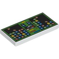 Lego Tile 2 x 4 with Computer Game, Bright Green Background Print