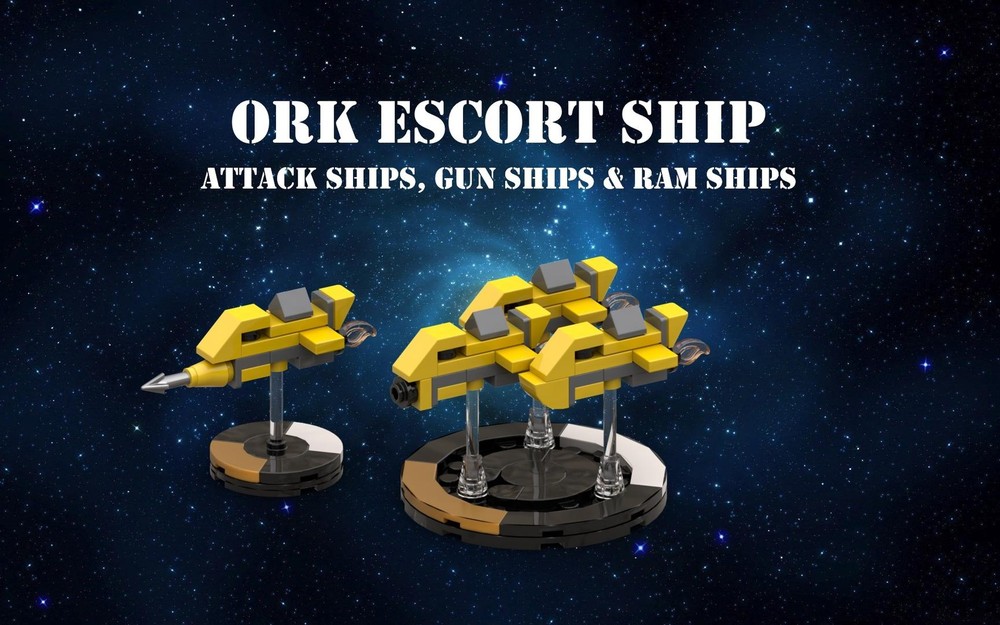 Lego Ork - Escort Ship & Squadron / Bad Moonz Colour Scheme (Tabletop Scale)