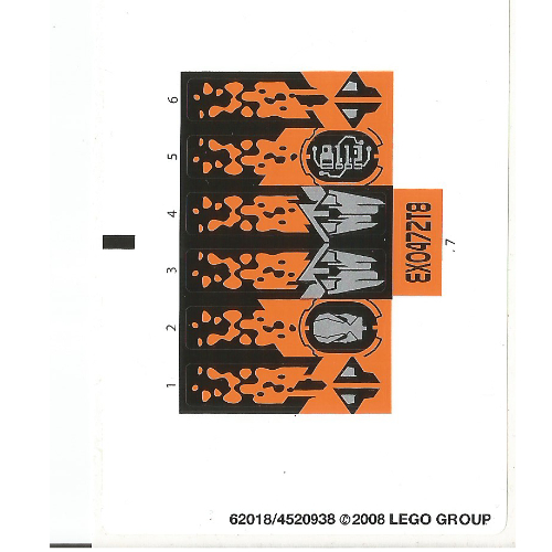 Lego Sticker Sheet for Set 8112-1