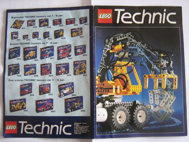 Lego 1992 Medium Technic Dutch Foldout (922043-NL)