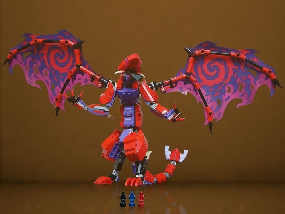 Lego micro thunderfang, shaterdragon of chaos